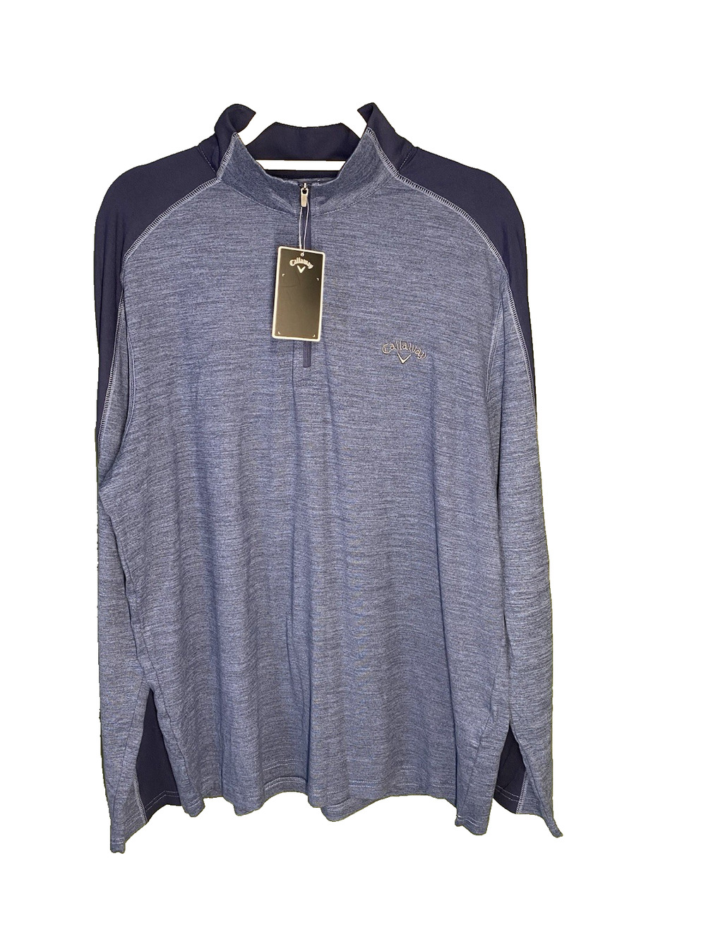 Callaway Long Sleeve Pullover Mens Large NEW Blue Athleisure Golf Quarter Zip